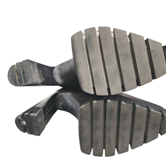 Steve Madden Millie Leather Boot Goth Witchcore Grunge Size 8.5 Chunky Lug Heel - Picture 7 of 10